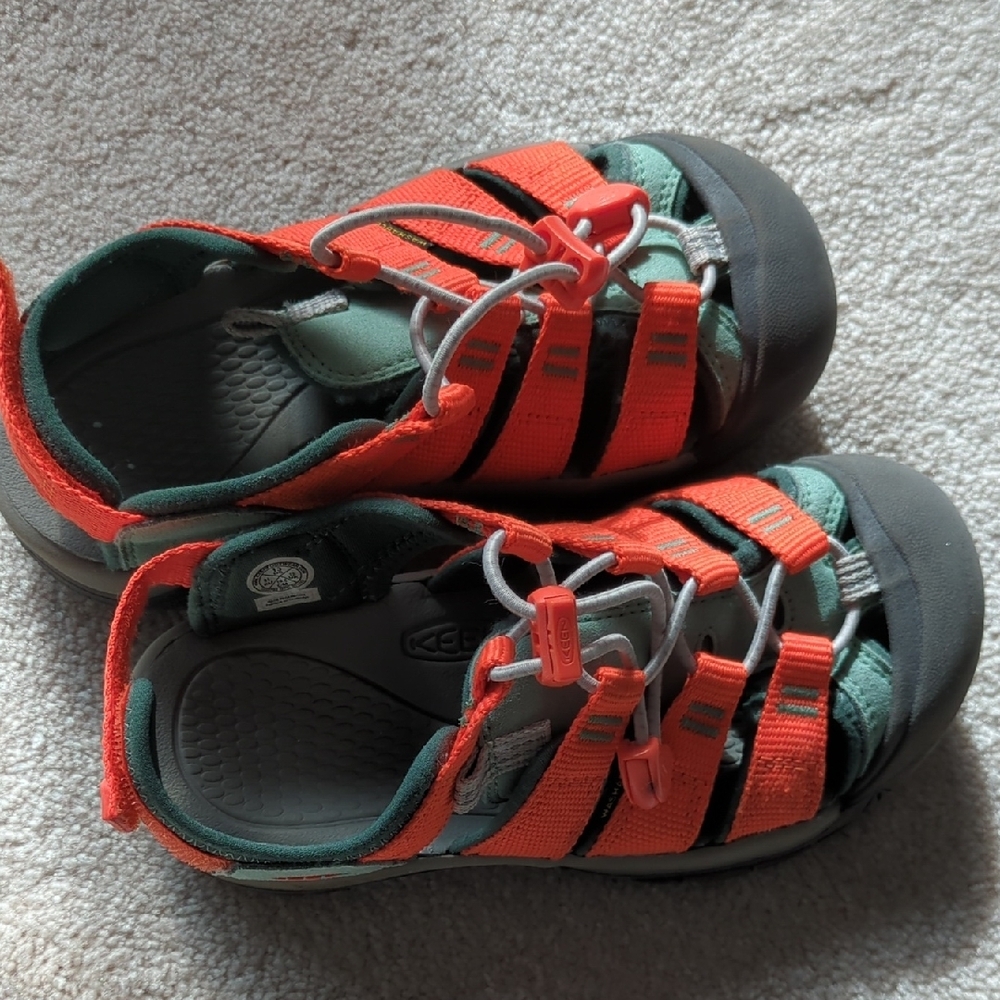 Kids' Orange and Green Shoes